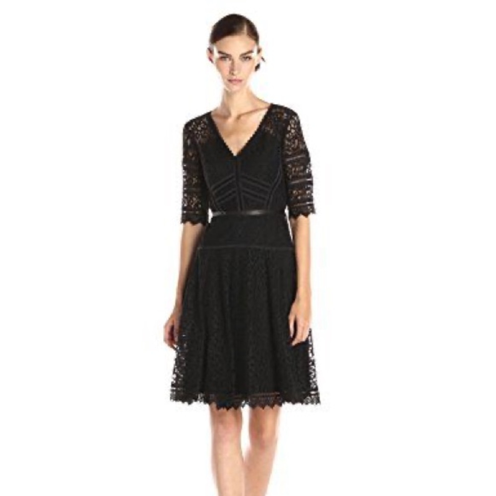 Rebecca Taylor Elegant Black Lace Dress